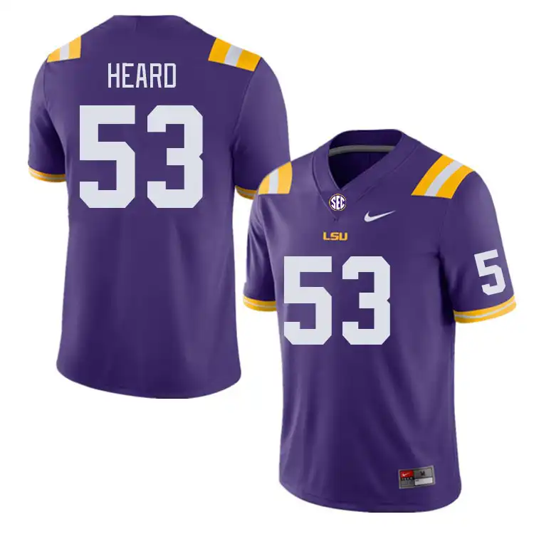 Men's LSU Tigers Lance Heard #53 Purple NCAA Football Jersey